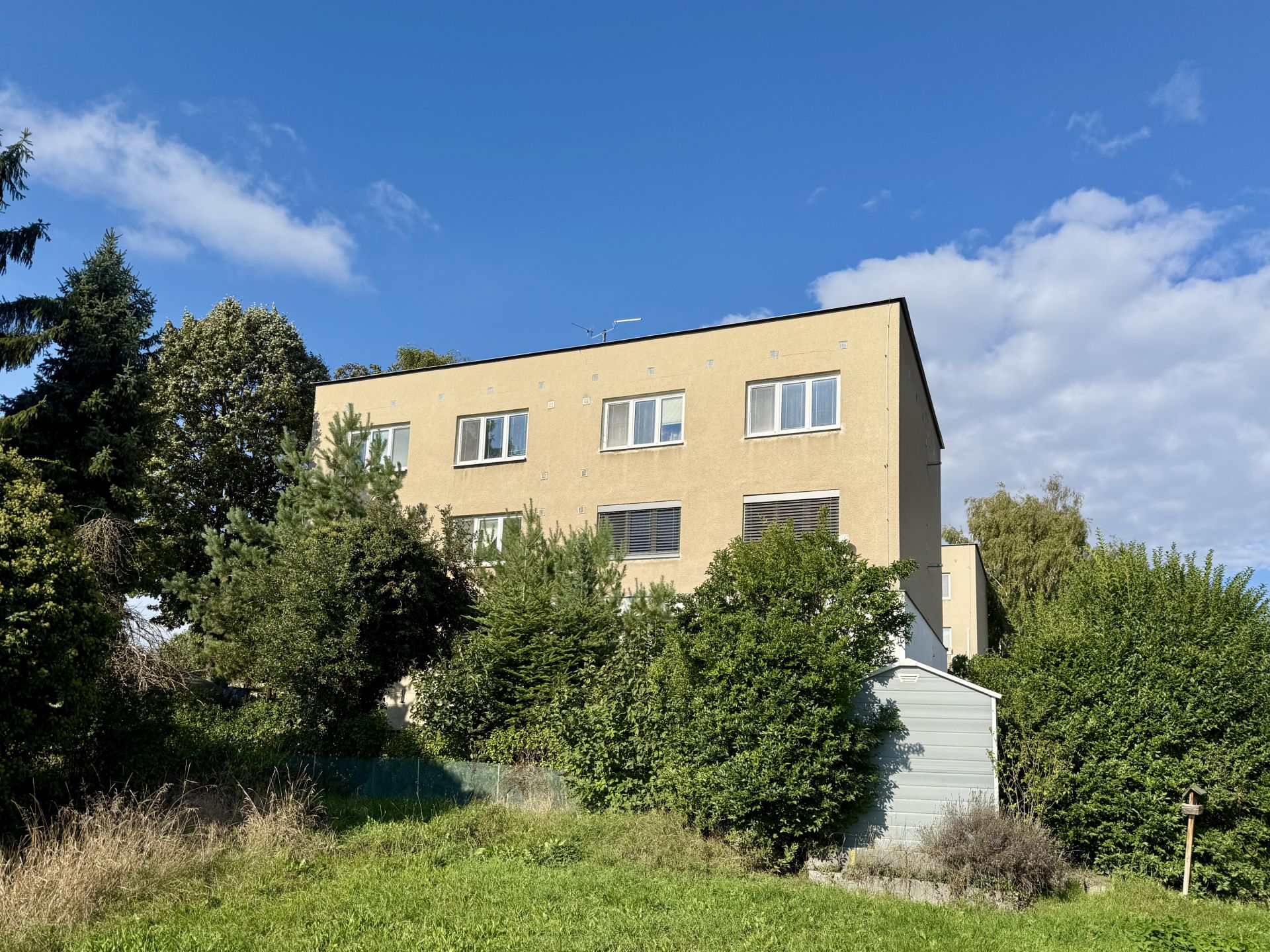 Prodej bytu 3+1 se zahrádkou a sklepem v Drnholci